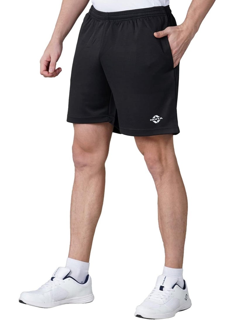 NIVIA Soccer Shorts – Black Medium, Lightweight Breathable Sports Shorts for Gym, Running, Yoga & Active Sports - Image 3